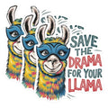 (3 Pack) Llama Drama Decals - Funny Llama Stickers - Laptop Decal - 3 Inches On Longest Side - Easy Peel & Apply - Made in USA - 3MCS0900