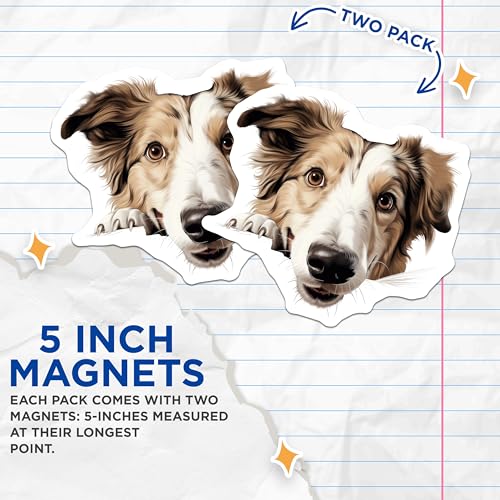 (2 Pack) Animal Decor Magnet - 5" On Longest Side - Sticks to Smooth Flat Surfaces - Made in USA - MAG9883