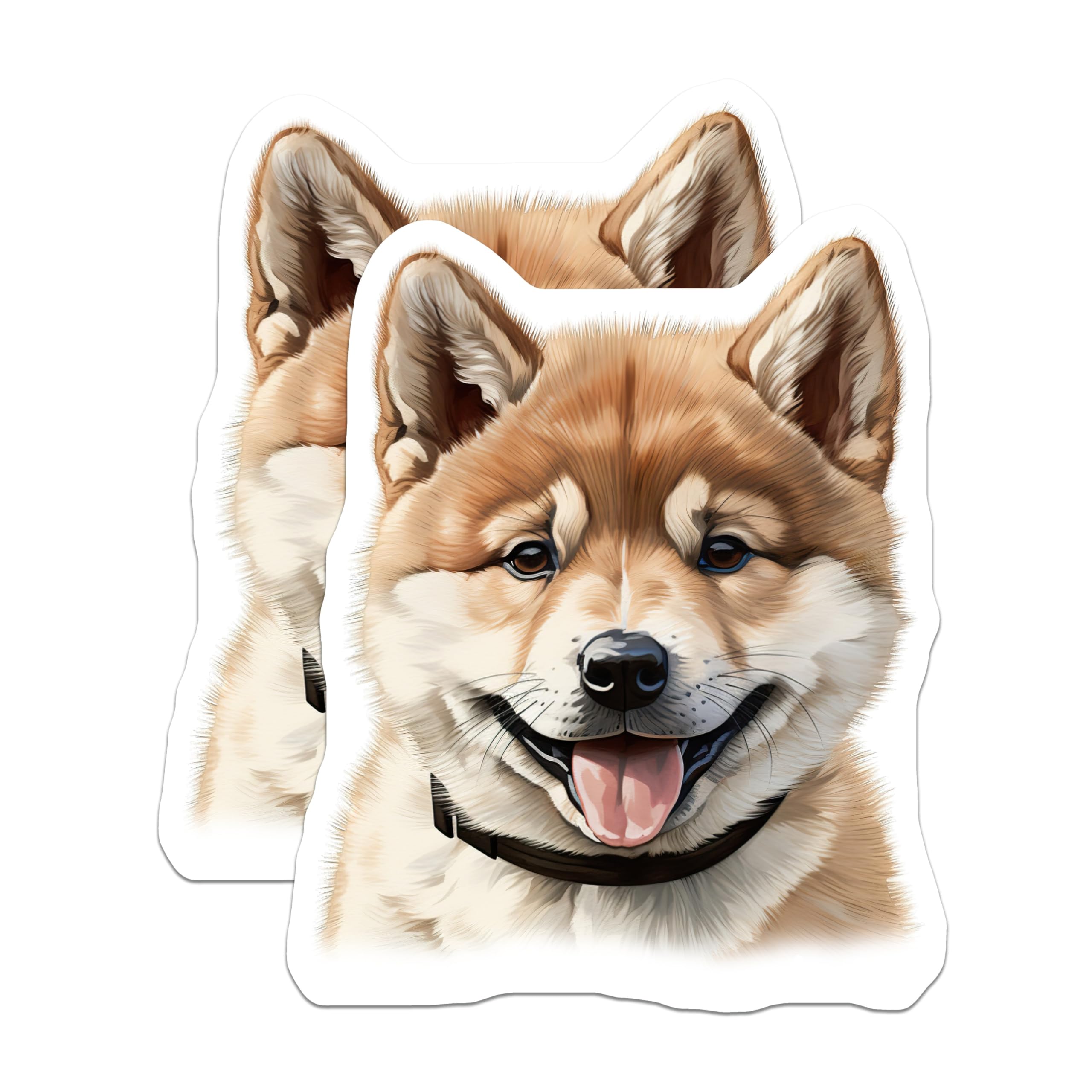 (2 Pack) Shiba Inu Magnets - Cute Dog Lovers Decor - Animal Fridge Magnets - 5 Inches On Longest Side - Thick Durable Magnet - Made in USA - MAG28992