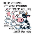 (3 Pack) Funny Cow Decals - Sarcastic Humor Sticker - Rolling Eyes Laptop Decal - 3 Inches On Longest Side - Easy Peel & Apply - Made in USA - 3MCS4778