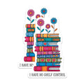 (2 Pack) Bookworm Magnets - I Have No Shelf Control - Funny Reader Refrigerator Decor - 5 Inches On Longest Side - Thick Durable Magnet - Made in USA - MAG38412