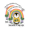 (2 Pack) Cute Penguin Rainbow Magnets - Funny Animal Quote - Decorative Fridge - 5" On Longest Side - for Cars, Refrigerators, Toolboxes, Lockers - Made in USA BMCS3306
